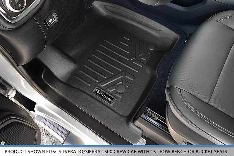 SMARTLINER 1st Row Liners Compatible with 2019-2025 Chevrolet Silverado 1500 - Image 2